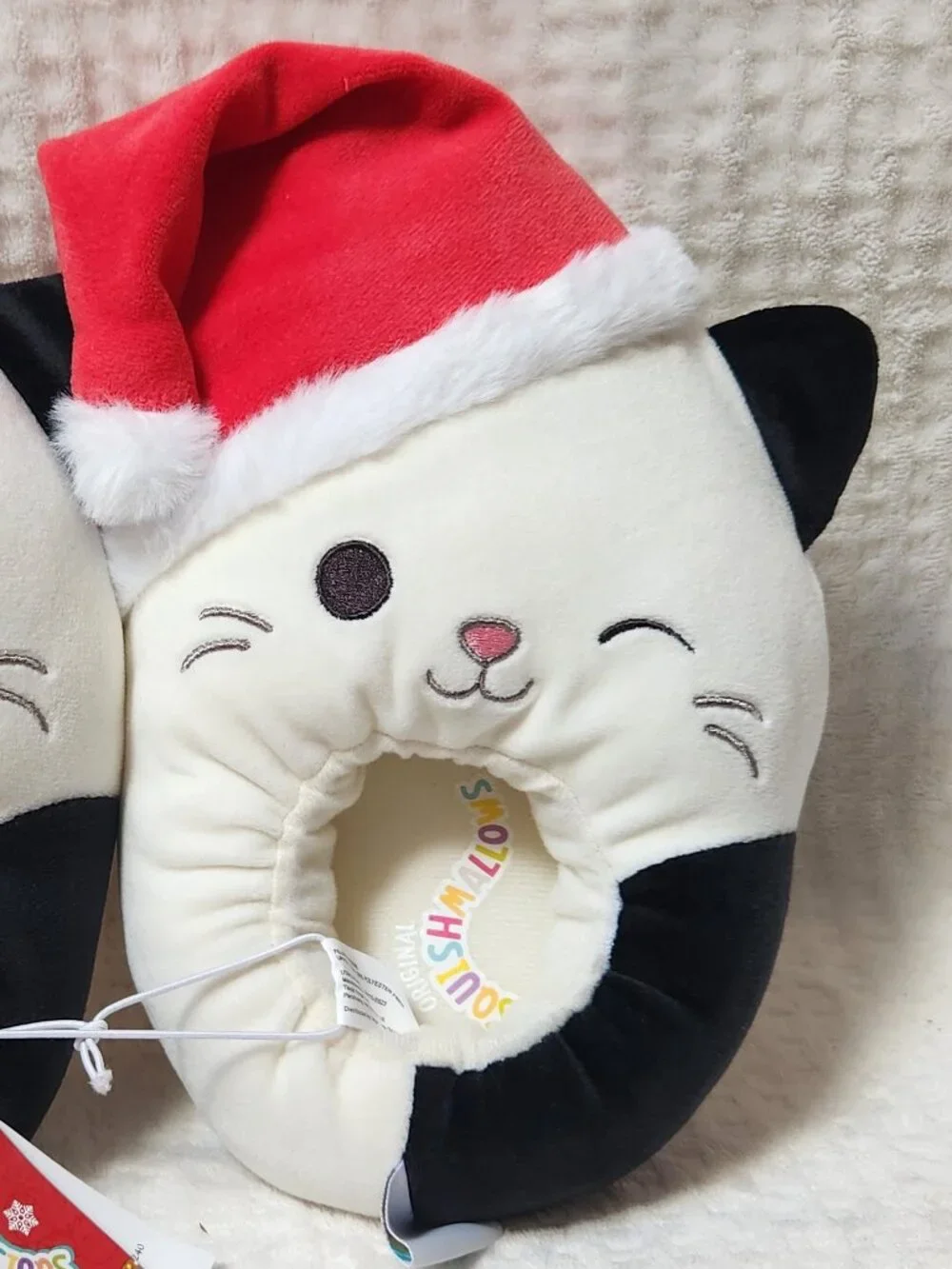 SQUISHALLOWS Cam the Cat Christmas Slippers - NEW NWT